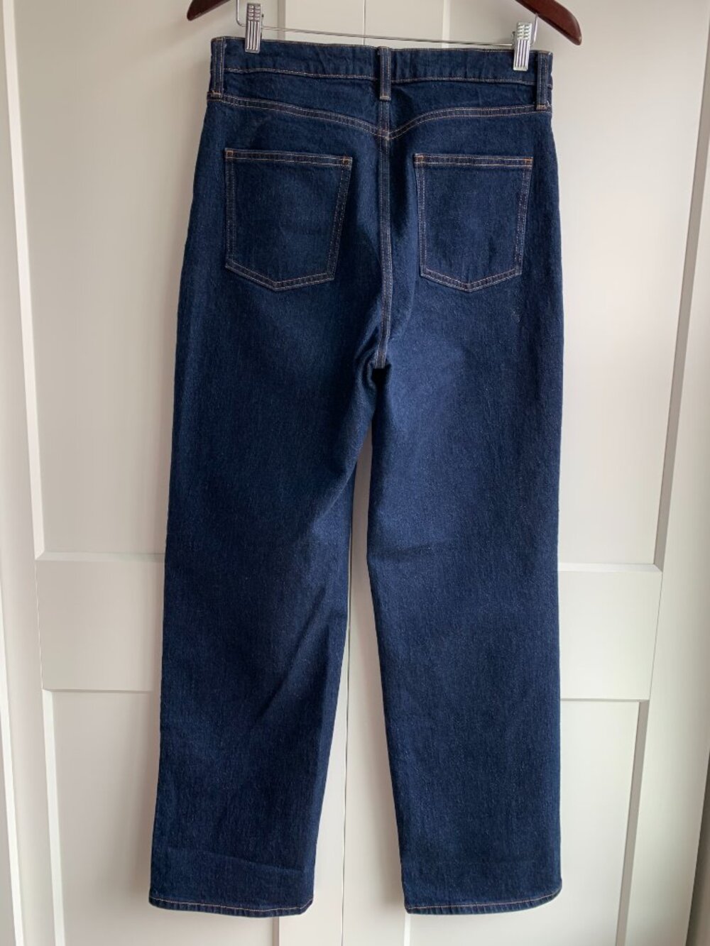 DENIM FORUM HIGH RISE WIDE LEG JEAN WOMEN'S SIZE 29 INDIGO BLUE - Picture 3 of 12